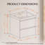 Meuble-lavabo mural en mélamine de 61 cm (24 po), aspect bois de rose, résistant à l'usure et aux égratignures, surface non poreuse et facile à nettoyer, préassemblé-1740172631-1740172633
