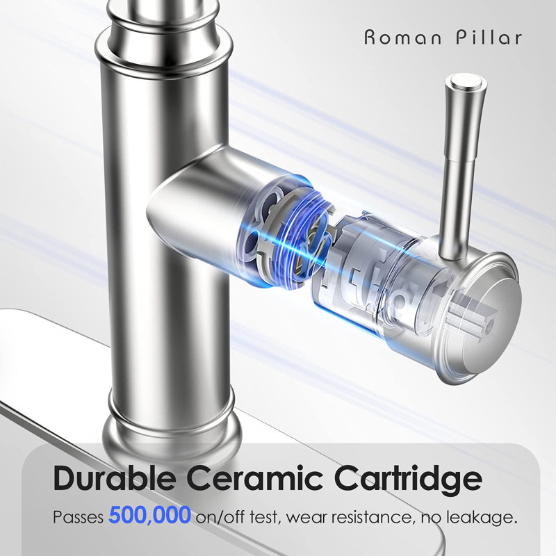 Robinet d'évier de cuisine avec douchette extractible, poignée simple, acier inoxydable résistant aux taches pour la maison ou le véhicule récréatif | Idée de cadeau