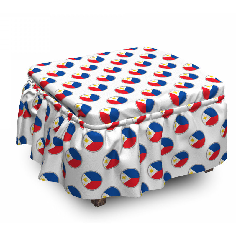 Housse pour repose-pieds cercles avec drapeau
