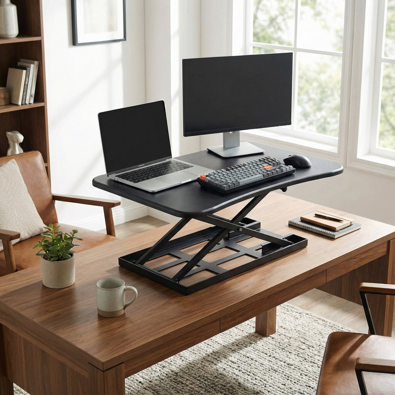 Fielder Adjustable Metal Base Standing Desk Converter