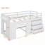 Lit mezzanine simple avec armoire et tablette-129228689