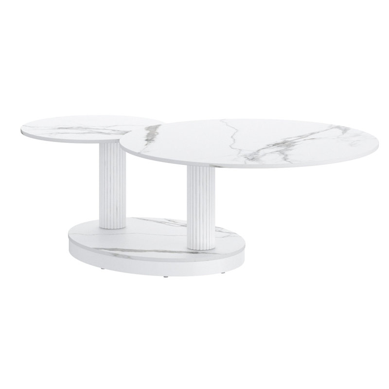 Table basse en blanc Steven, Blanc