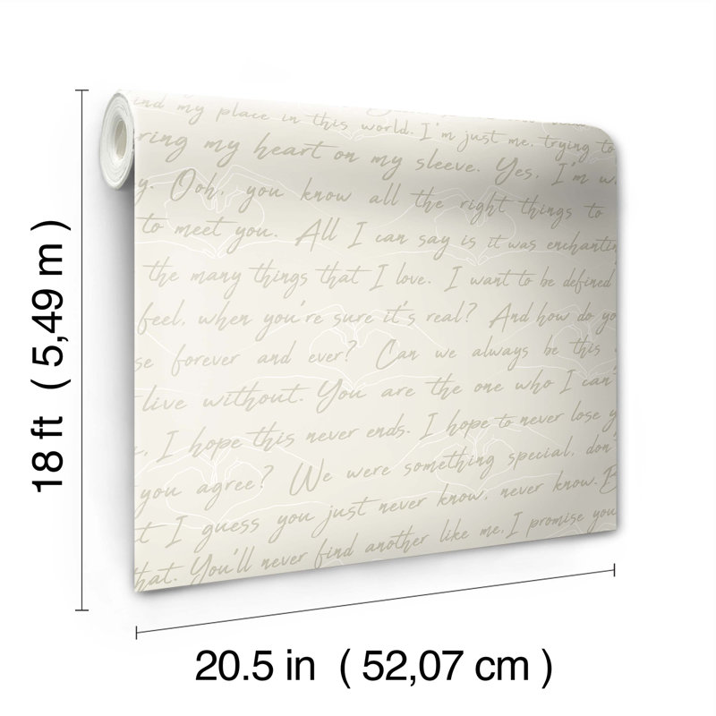 Papier peint adhésif «Love Letters», Parchemin
