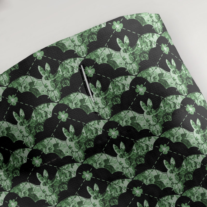 Rideau simple à fleurs chauve-souris, Vert