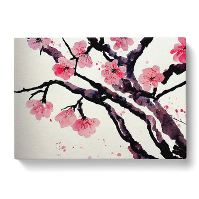 Cherry Blossom Flower Watercolour Vol.1 - Wrapped Canvas