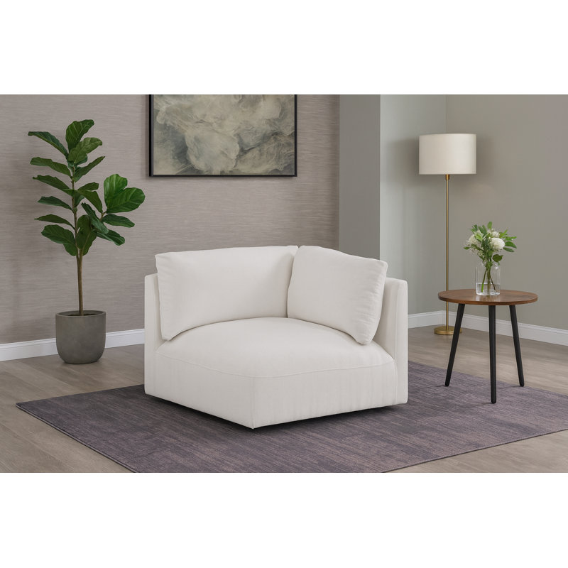 Chaise d'appoint Izayuh, Tissu crème