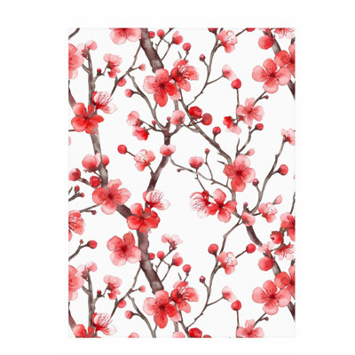 «Floral Plum Blossom I», reproduction d'art asiatique sans cadre