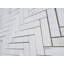 Bianco Herringbone 1"x4" Dolomite Herringbone Mosaic Floor Use Tile