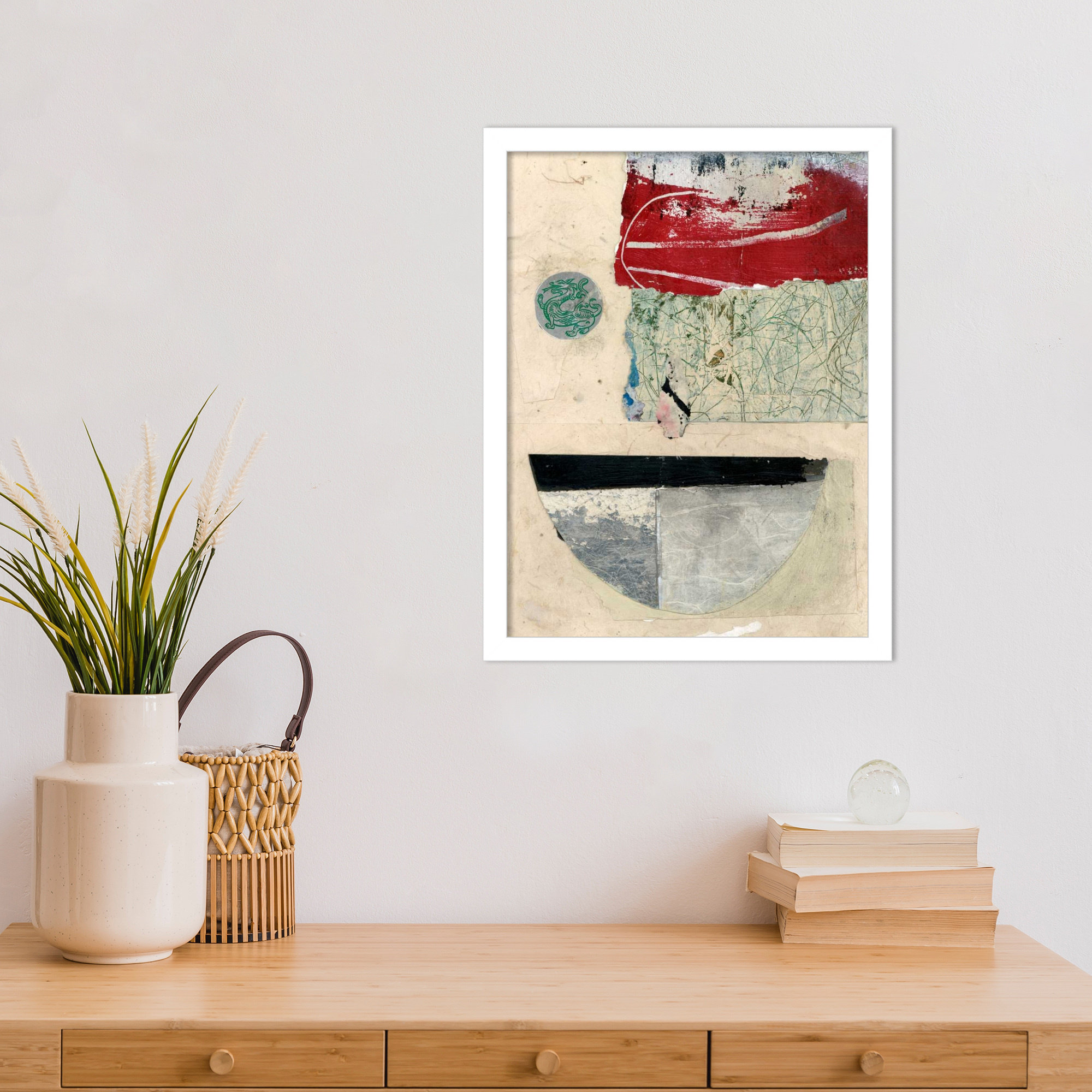 Natural Elements II by Fresno Wood Framed Wall Art Print, White, 17" H x 13" W