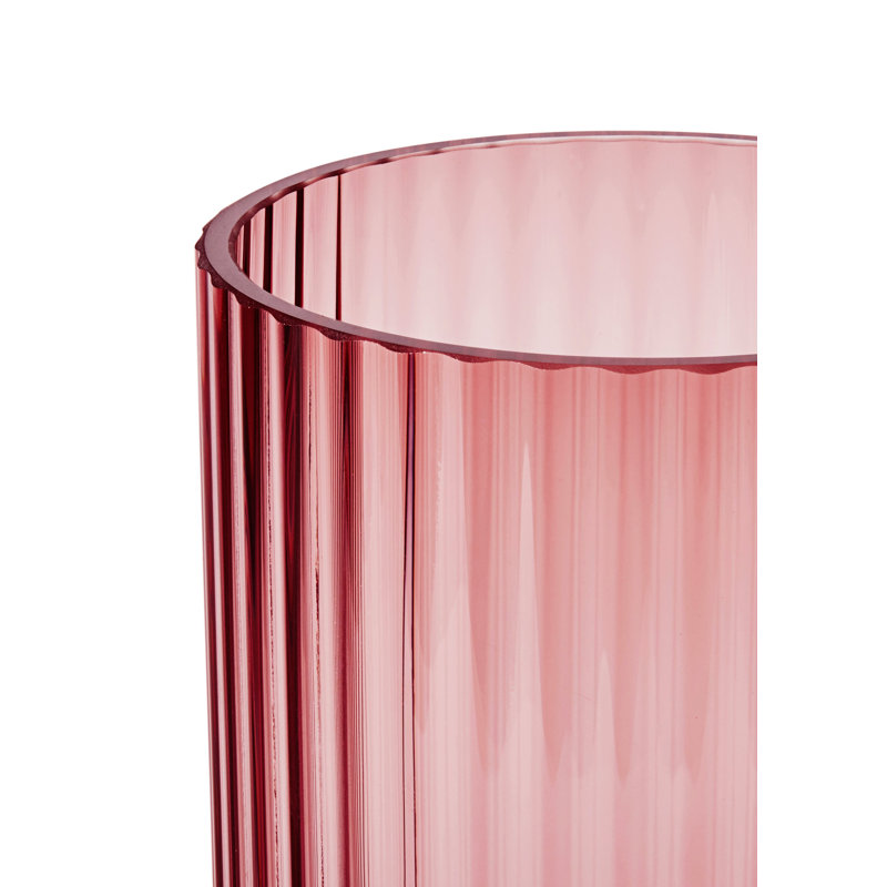 Jar, 8.1" H x 4.3" W x 4.3" D, Burgundy