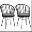 Ensemble de chaises polyvalentes de style industriel avec résistance aux intempéries