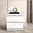 White Nightstand with Thickened Top Plate-821987130