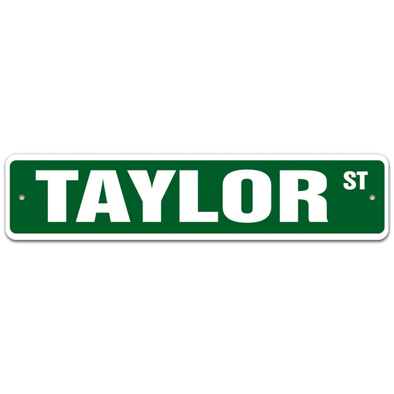 Plaque de rue, H 7 po x l 30 po x P 0,1 po, Vert