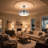 42 Inch - Silver Led Inverter Invisible Fan Chandelier - 6 Speeds, 6 Speeds, 6 Speeds, 3 Color Dimming, Remote Control