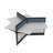 Emerald Cubicles 3 Pack 120 Degree Small Powered Workstations Library Study Desk Cubicles 3x3x39"H-92566073