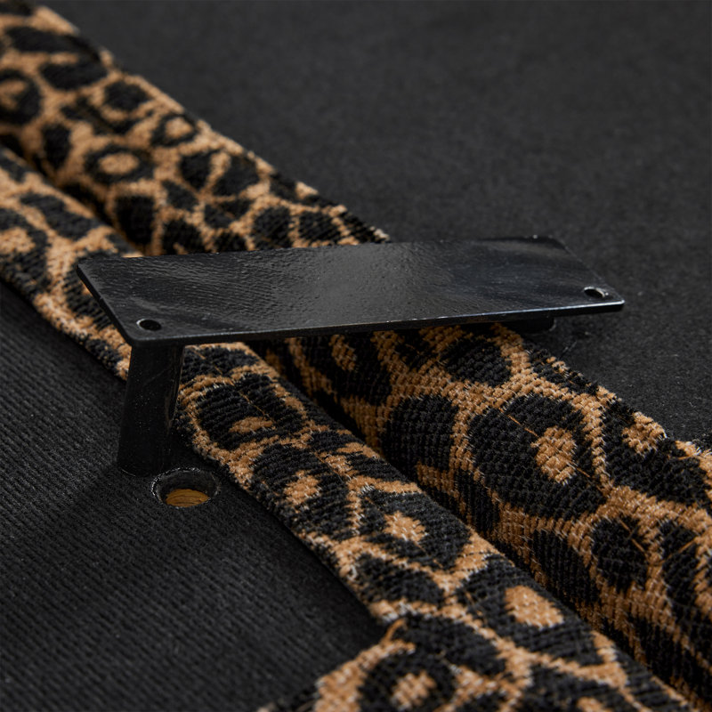 Movable Ottoman Leopard Chenille Sofas, Modern Modular Couch For Home
