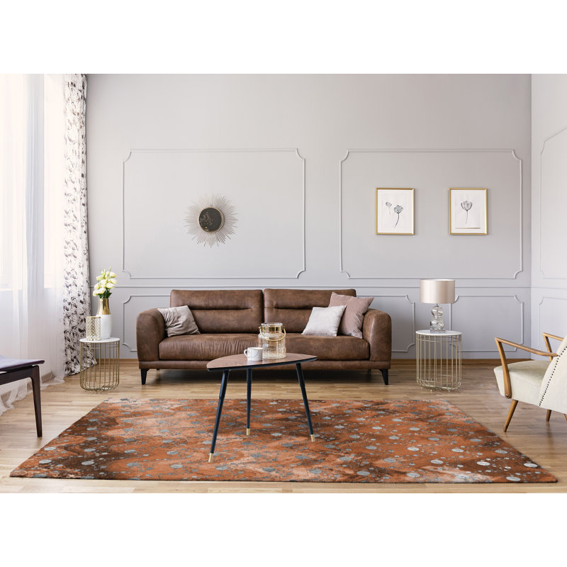 Chenille Polka Dots Indoor Rug, Rectangle 9' x 12'