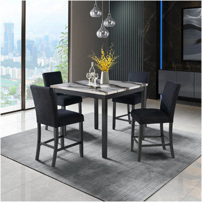 Table de bar et 4 tabourets LEONCIA