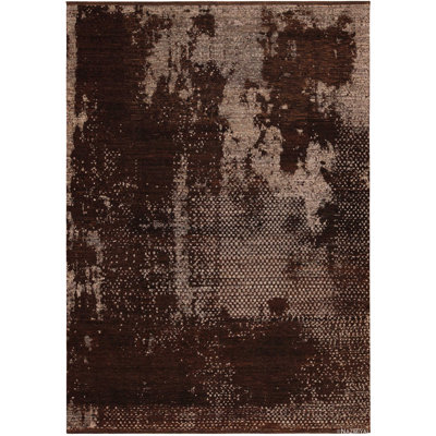 Tapis texturé moderne brun texturé