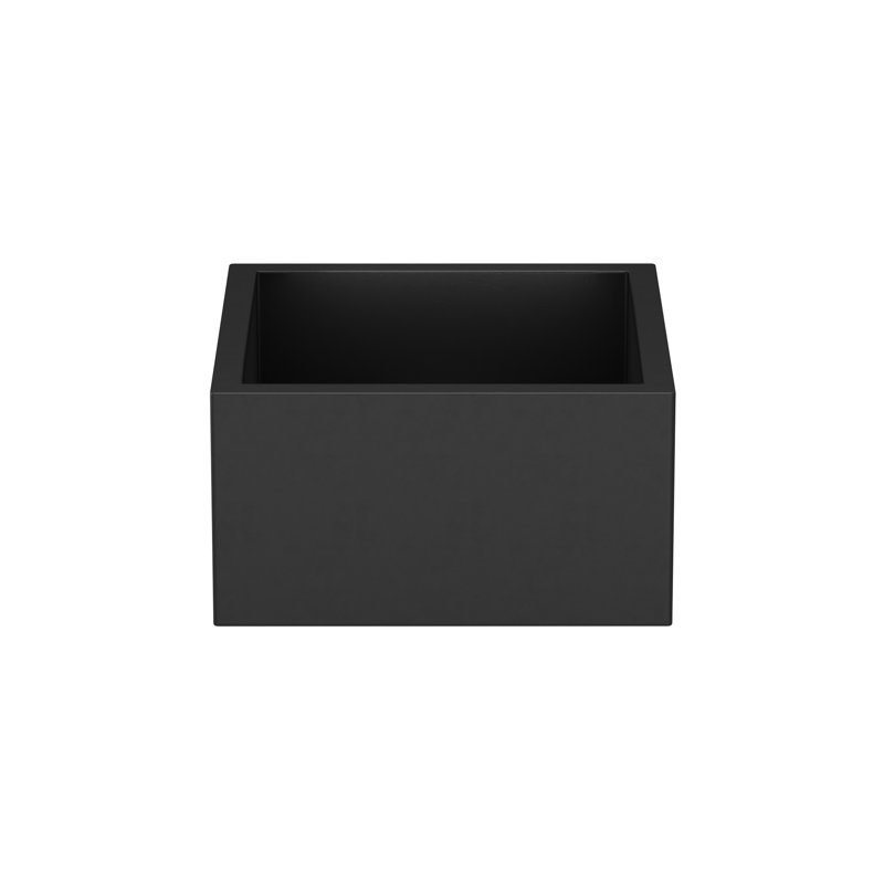 Ventana NativeStone Concrete 15" Square Kitchen/Bar Sink, Charcoal