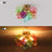 3-Light Dimmable Flush Mount Ceiling Light With Colorful Bubble Glass-1135390281