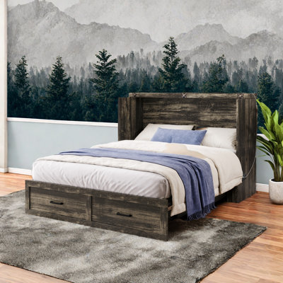 Murphy Bed Cabinet With Built In Drawer And Power Outlets