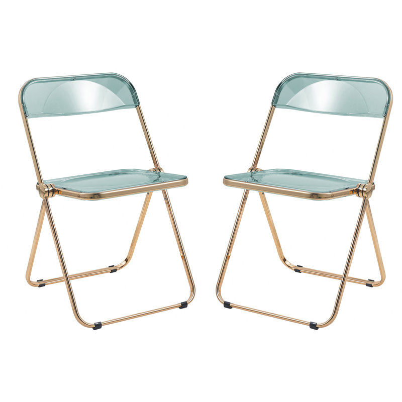 Chaise pliante Brayden Studio® Gillispie, Gold, Vert jade