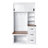 Modern Entryway Bench With Coat Rack, 3 Shelves And Drawers, Sturdy Hooks, Ideal For Hallway And Living Room Storage