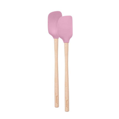 Tovolo Flex-Core Mini Spat Spoon Wood Handle Pink Sorbet