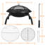 Round Iron Wood Burning Fire Pit
