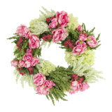 25" Spring Wreath with Peonies and Hydrangeas