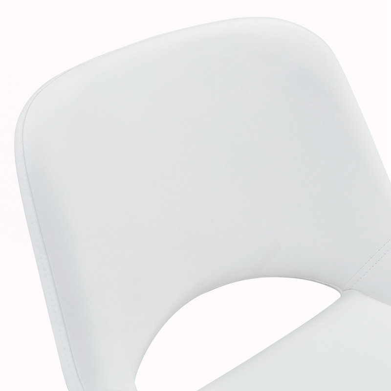 Modern Swivel Adjustable Bar Stools Set - 2 Pack, White