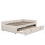 Lit de jour pleine grandeur avec lit gigogne escamotable simple, lit de jour rembourré en L, structure de canapé d'angle pour enfants, adolescents, adultes-156104700