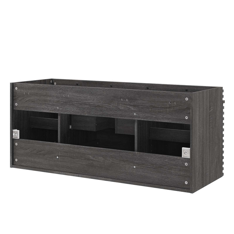 Charcoal 48" Wall-Mount Single Sink Bathroom Vanity Cabinet