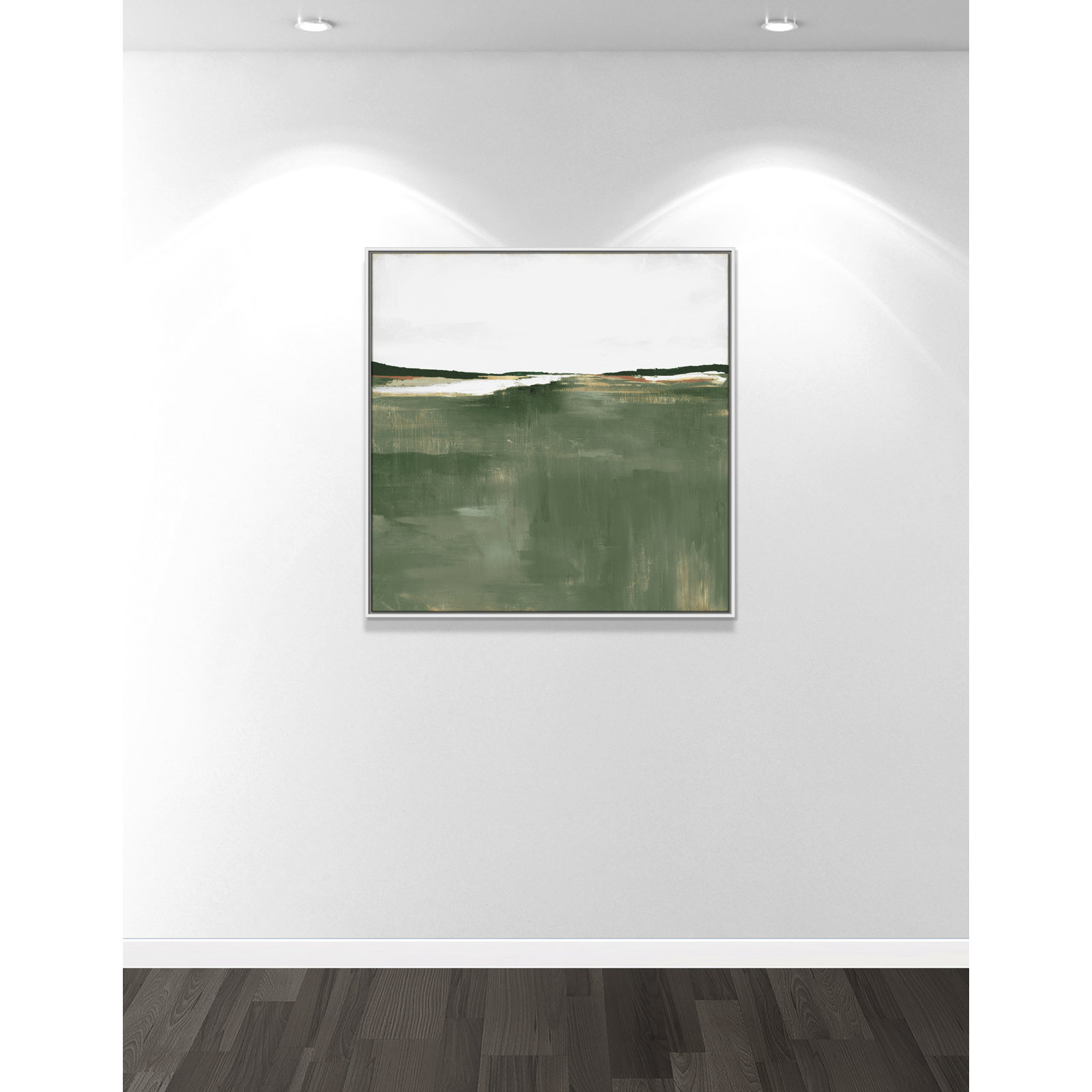 Dauntsey "Green Sea" Print by Isabelle Z, 37.5" H x 37.5" W, White