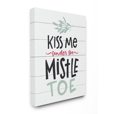 « fêtes en planches look baiser me under the gui typography », impression