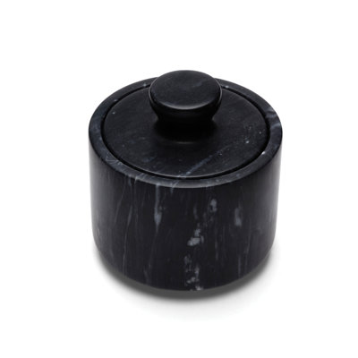 Fox Run Brands Marble Salt Cellar, Black