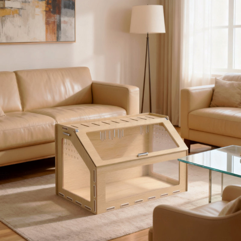 Cage à hamster 39 po avec fenêtre et plateau ouvert