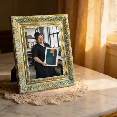 5" x 7" Antique Gold 1PC Mantel Picture Frame for Shelf Decor