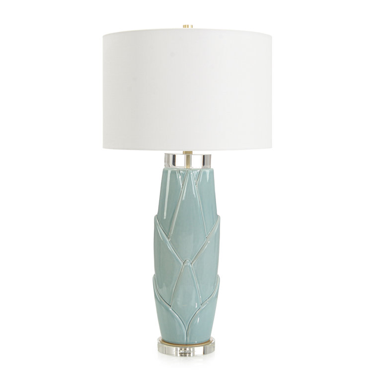 John-richard Lush Leaves Ceramic Table Lamp 