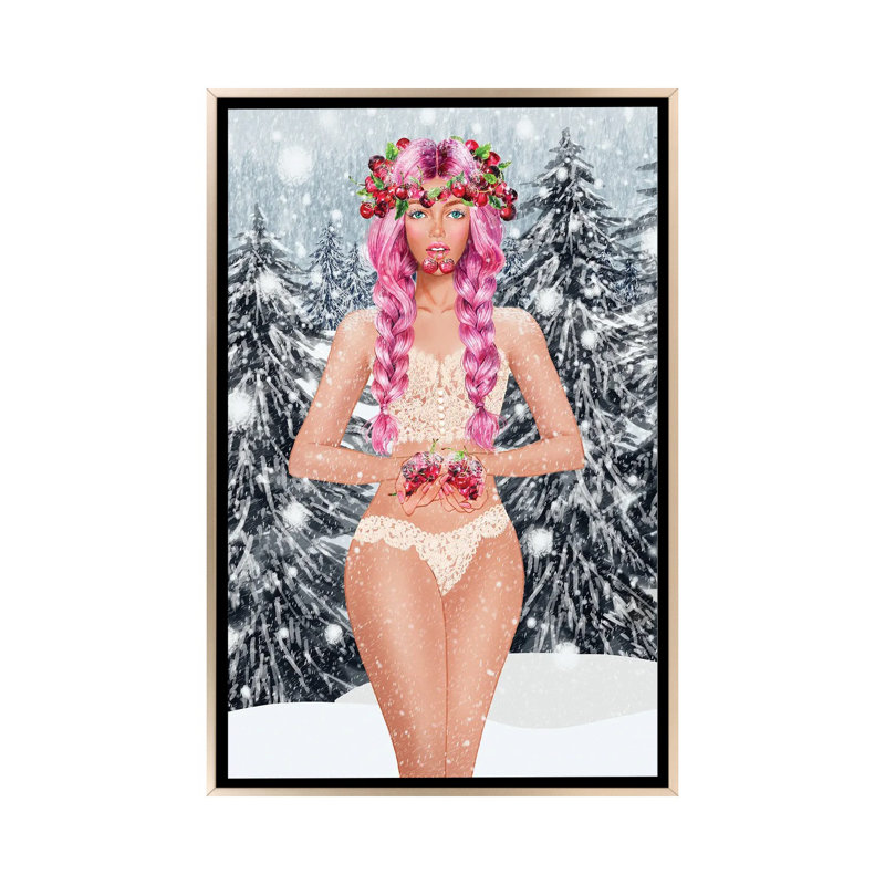 «Cherry III», reproduction d'art sur toile encadrée, H 60 po x l 40 po, Reproduction encadrée sans passe-partout, Champagne