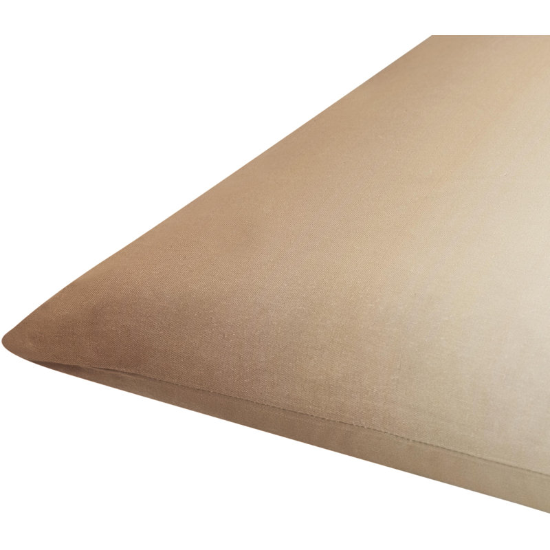 Deadra Ombre Linen Reversible Throw Pillow, Polyester/Polyfill, 22" x 22", Medium Brown