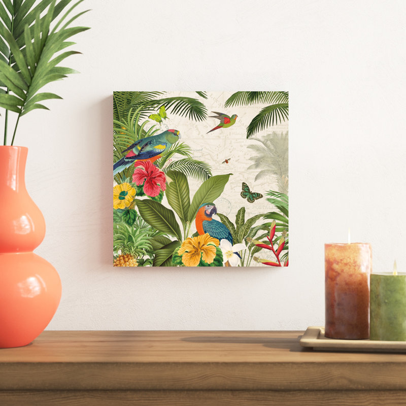 Parrot Paradise II, H 12 po x l 12 po x P 1,25 po