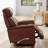 Global Home Swivel Glider Recliner With Manual Adjustable Headrest & Footrest In Oslo Pecan-121491157