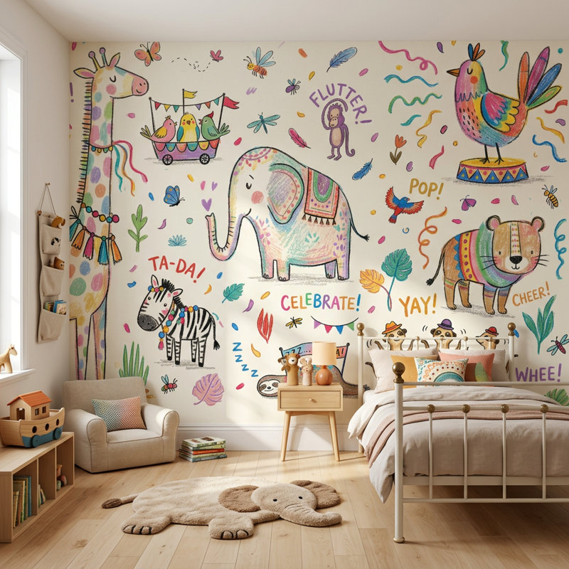 Décoration murale amovible fond blanc crème ivoire, 100 po x 96 po, Non tissé