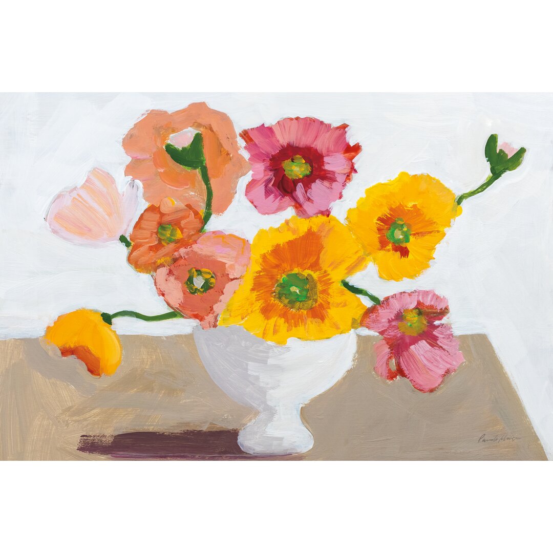 Leinwandbild Sorbet Poppies I von Pamela Munger