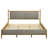 Light Brown Eastern King Panel Platform Bed