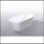 Baignoire autoportante 59 po en acrylique, baignoire autoportante, acrylique blanc brillant, bonde chromée Toe-tap, certification cUPC