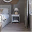 Table de chevet blanche avec rangement ouvert-2053021089