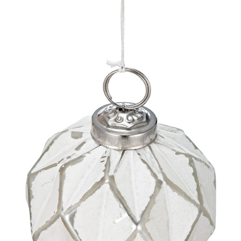 Ornement brillant à oignon Mercury Diamond Design, H 4,3 po x l 4,3 po x P 4,3 po